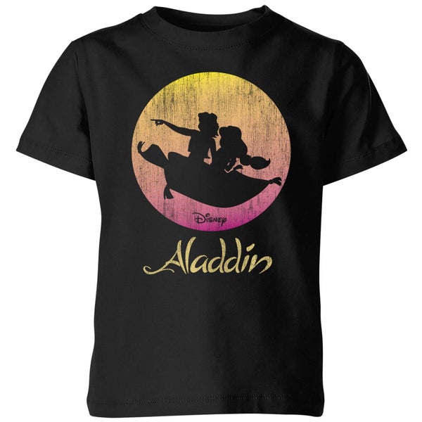 Disney Aladdin Flying Sunset Kids' T-Shirt - Black