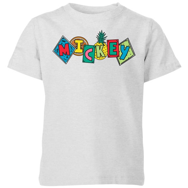 Disney Mickey Fruit Blocks Kids' T-Shirt - Grey