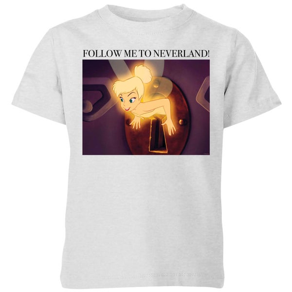 Camiseta para niño Tinkerbell Follow Me To Neverland de Disney - Gris