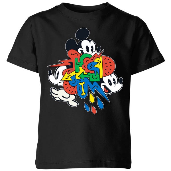 Disney Mickey Mouse Vintage Arrows Kinder T-Shirt - Schwarz