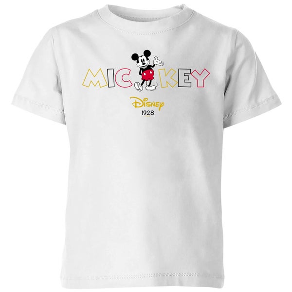 Disney Mickey Mouse Disney Wording Kids' T-Shirt - White