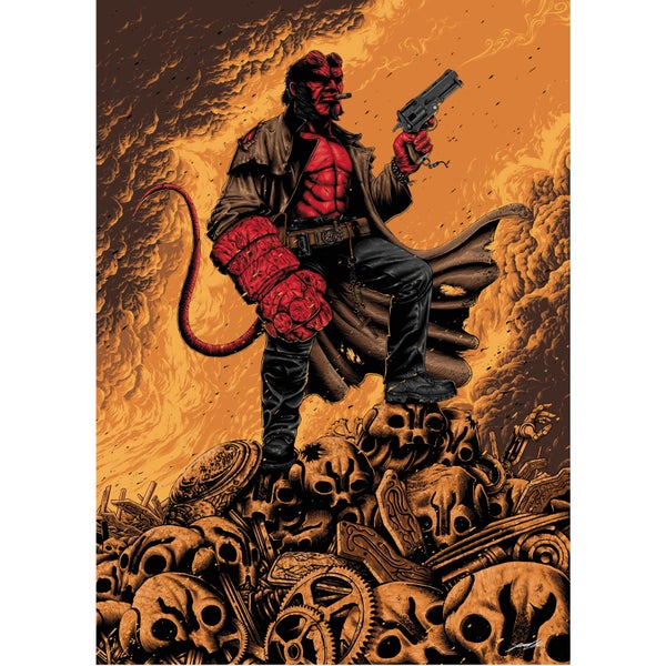 Hellboy Giclee by Sam Mayle - Zavvi Exclusive