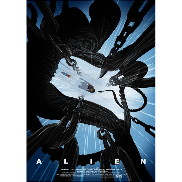 Affiche Alien 40ème Anniversaire par Pete Ware - Édition Limitée Giclée Exclusivité Zavvi