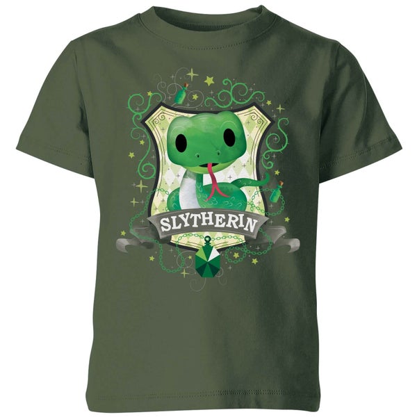 Harry Potter Kids Slytherin Crest Kids' T-Shirt - Forest Green