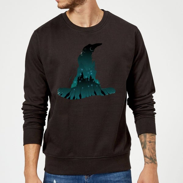 Harry Potter Sorting Hat Silhouette Sweatshirt - Black