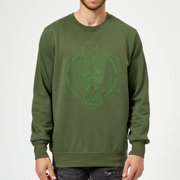 Harry Potter Morsmordre Dark Mark Sweatshirt - Forest Green