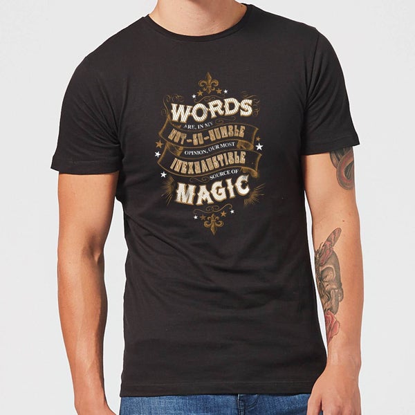 Harry Potter Words Are, In My Not So Humble Opinion t-shirt - Zwart