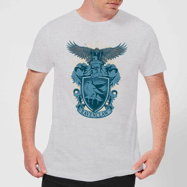 Harry Potter Ravenclaw Drawn Crest Men's T-Shirt - Grey