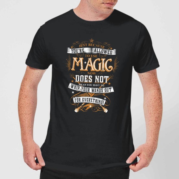 Harry Potter Whip Your Wands Out t-shirt - Zwart