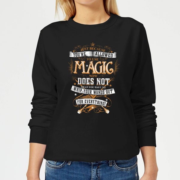 Harry Potter Whip Your Wands Out Women's Sweatshirt - Black