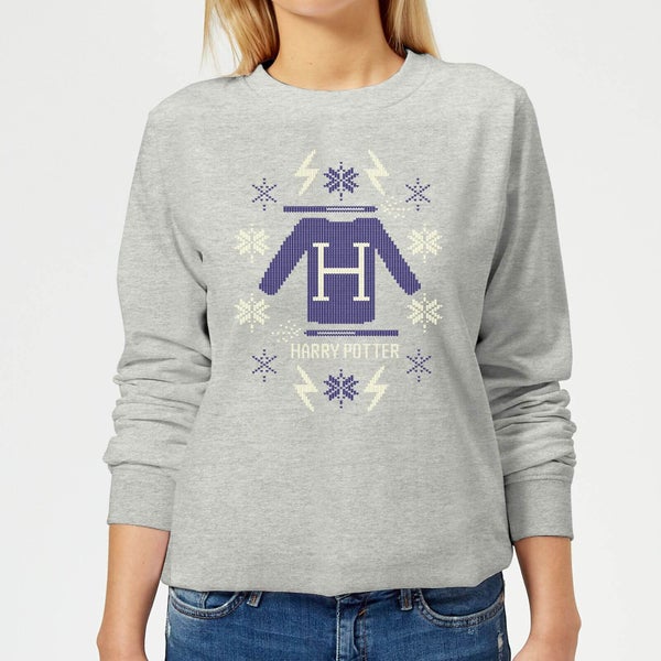 Harry Potter Christmas Sweater Women's Sweatshirt - Grey