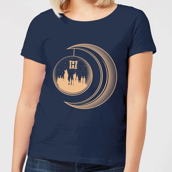 Harry Potter Globe Moon Women's T-Shirt - Navy