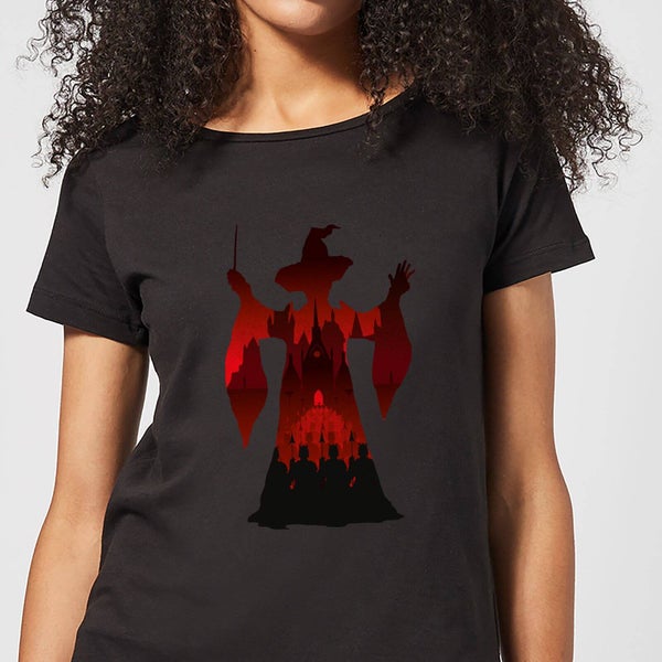 Harry Potter McGonagall Silhouet dames t-shirt - Zwart