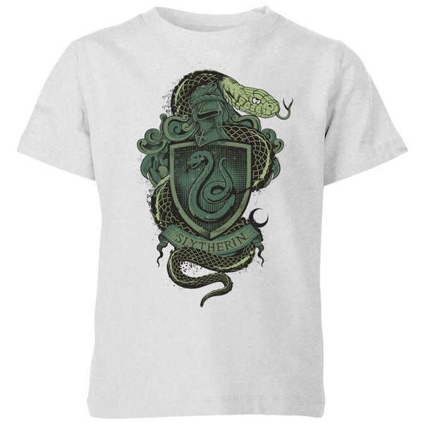 Harry Potter Slytherin Drawn Crest kinder t-shirt - Grijs