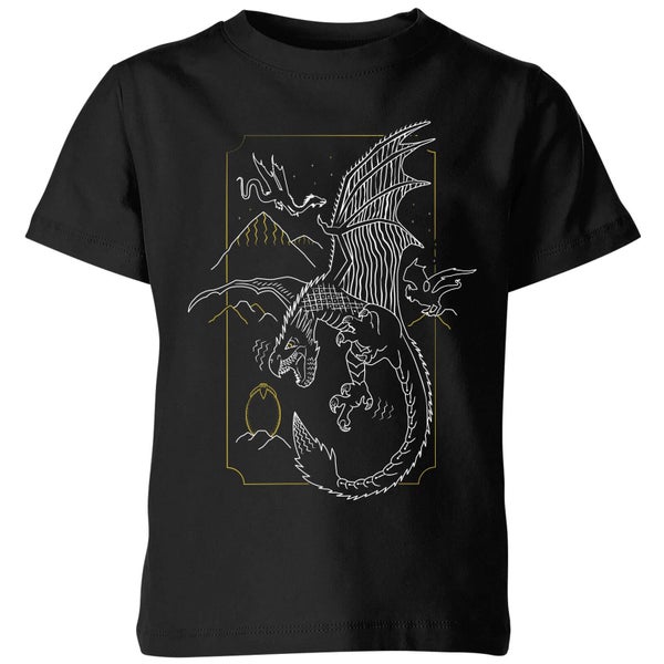 Harry Potter Hungarian Horntail Dragon Kids' T-Shirt - Black