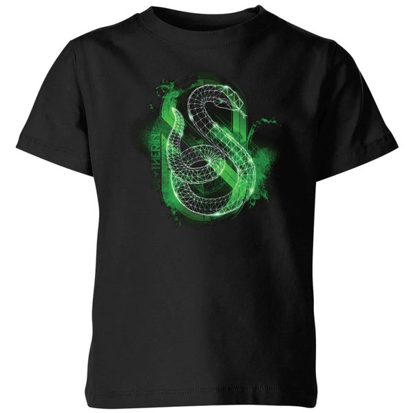 Harry Potter Slytherin Geometric kinder t-shirt - Zwart