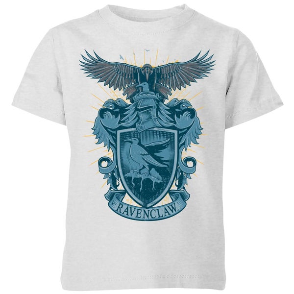 Harry Potter Ravenclaw Drawn Crest Kids' T-Shirt - Grey