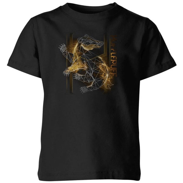 Harry Potter Hufflepuff Geometric kinder t-shirt - Zwart