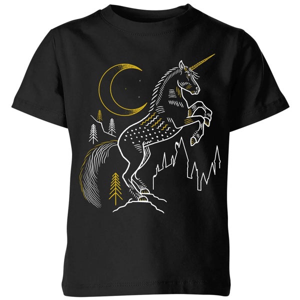 Harry Potter Unicorn Kids' T-Shirt - Black