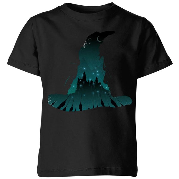 Harry Potter Sorting Hat Silhouette Kids' T-Shirt - Black