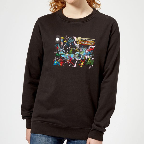 Justice League Crisis On Infinite Earths Cover Women's Sweatshirt - Black