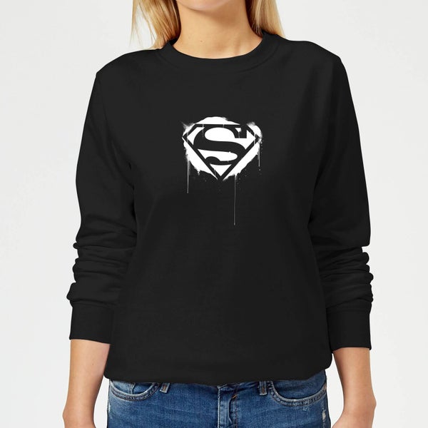 Justice League Graffiti Superman Women's Sweatshirt - Black
