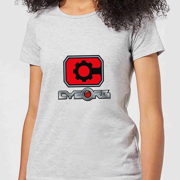 Camiseta para mujer Justice League Cyborg Logo - Gris