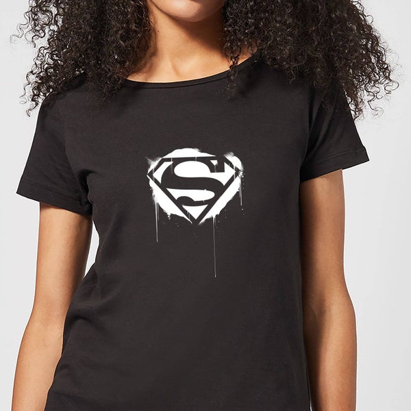 Justice League Graffiti Superman Women's T-Shirt - Black
