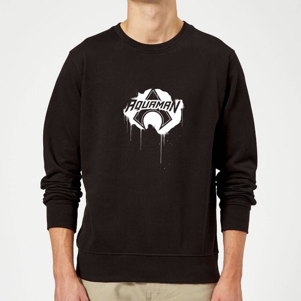 Justice League Graffiti Aquaman Sweatshirt - Black