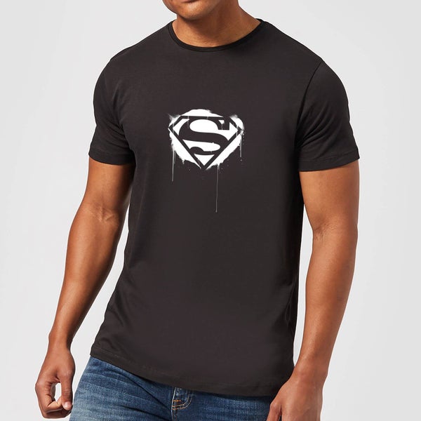 Justice League Graffiti Superman Men's T-Shirt - Black