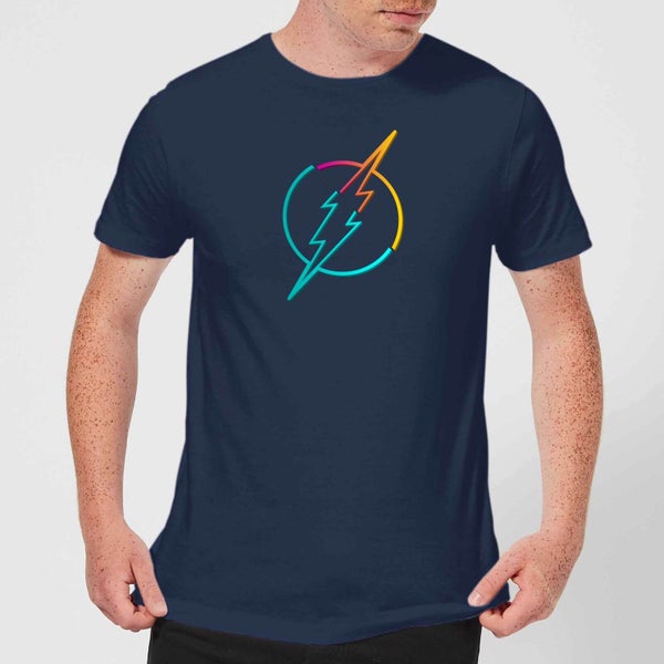 Justice League Neon Flash Men's T-Shirt - Navy