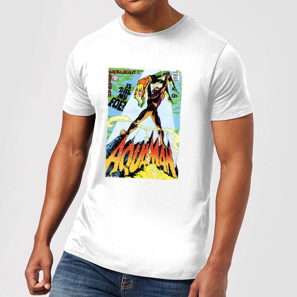 Justice League Aquaman Cover Men's T-Shirt - White - XXL