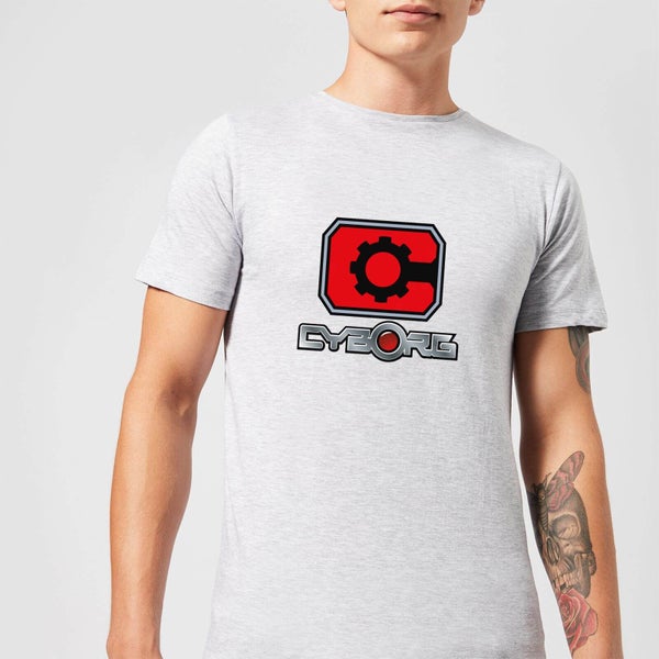 Camiseta con logotipo Cyborg de Justice League para hombre - Gris