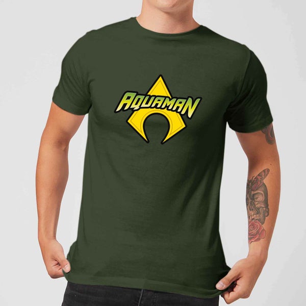 Justice League Aquaman Logo Men's T-Shirt - Forest Green