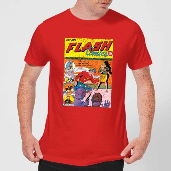 Justice League The Flash Issue One Men's T-Shirt - Red