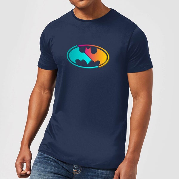 Justice League Neon Batman Men's T-Shirt - Navy