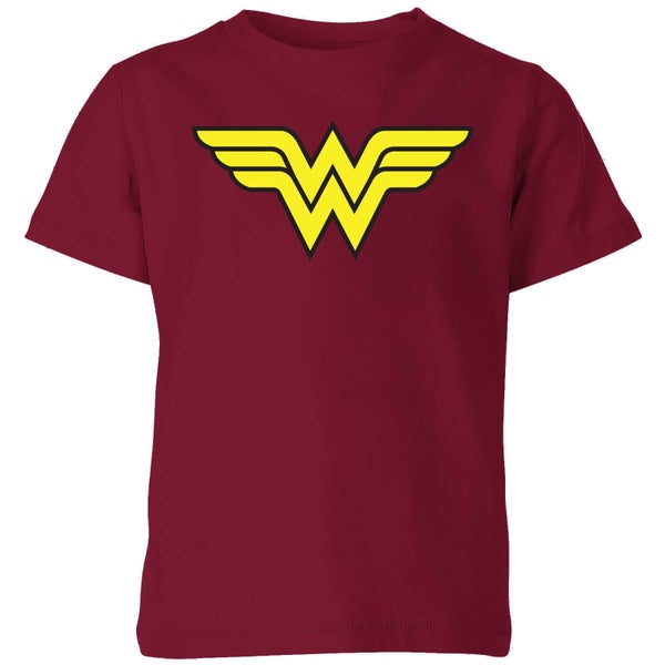 Justice League Wonder Woman Logo Kids' T-Shirt - Burgundy