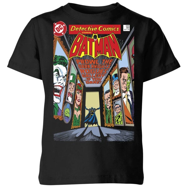 Batman The Dark Knight's Rogues Gallery Cover Kids' T-Shirt - Black