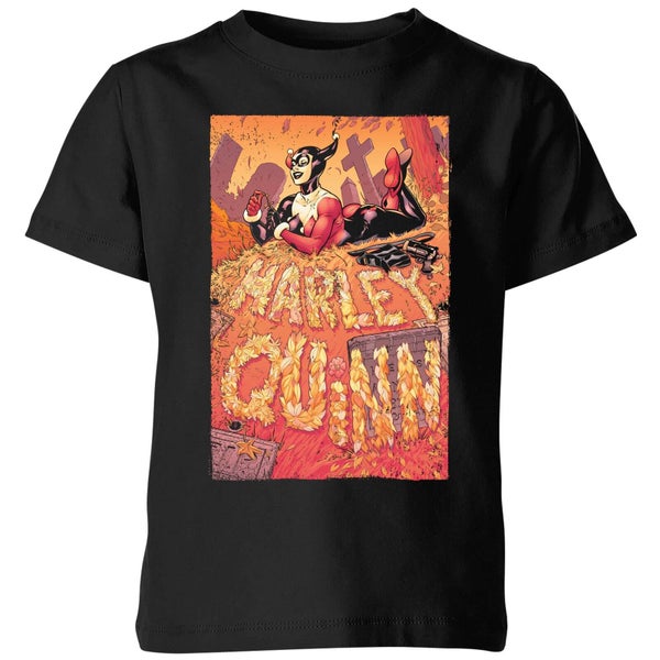 Batman Harley Quinn Cover Kids' T-Shirt - Black