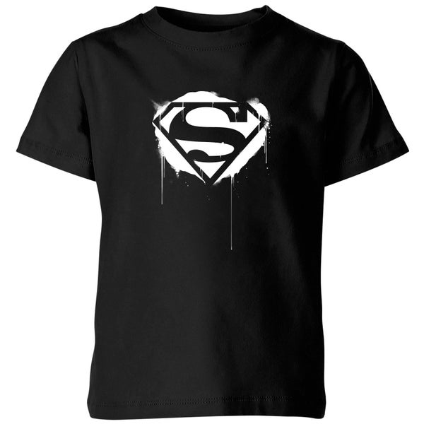 Justice League Graffiti Superman Kids' T-Shirt - Black