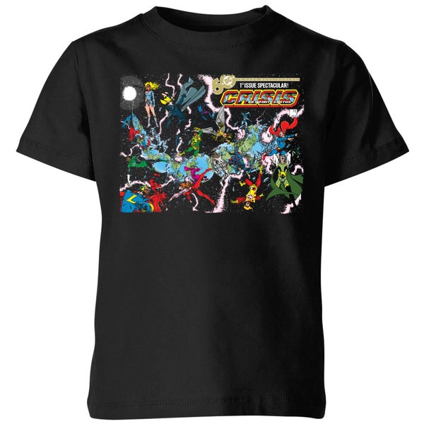 Justice League Crisis On Infinite Earths Cover Kids' T-Shirt - Black