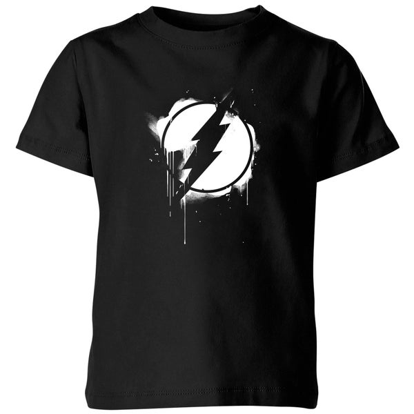 Justice League Graffiti The Flash Kids' T-Shirt - Black