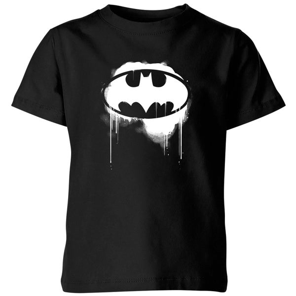 Justice League Graffiti Batman Kids' T-Shirt - Black - 9-10 Jahre