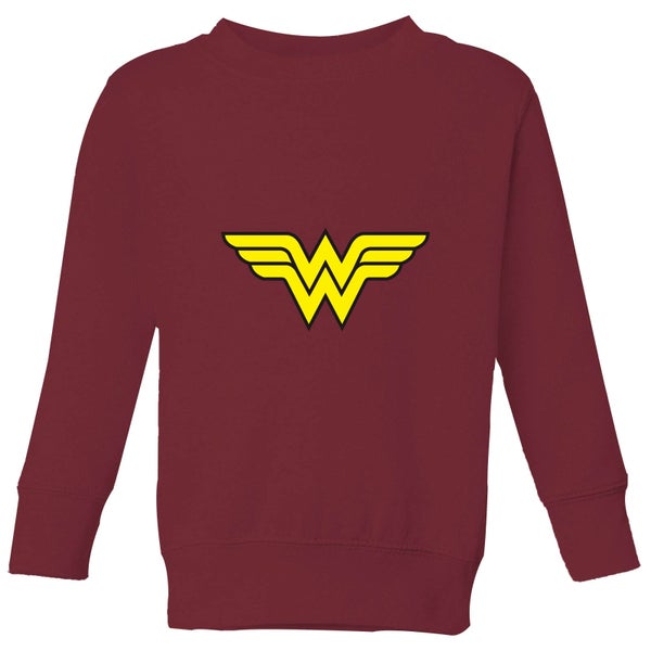 Justice League Wonder Woman Logo Kids' Sweatshirt - Burgundy