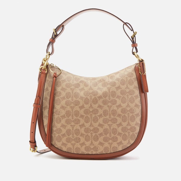 Coach Women's Signature Sutton Hobo Bag - Tan Rust