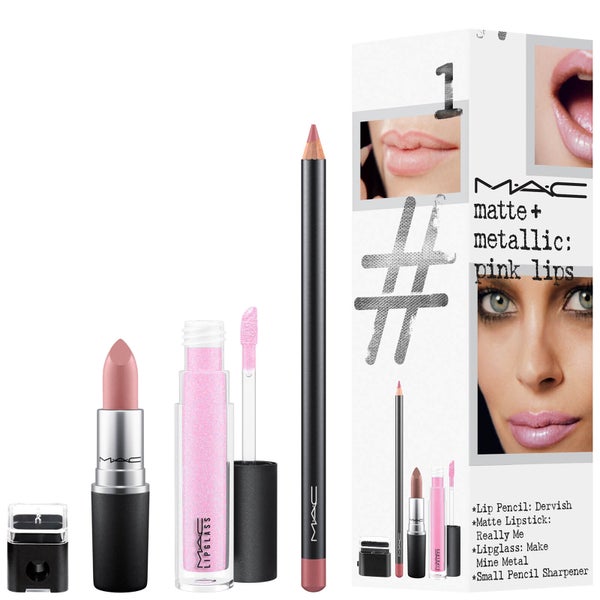 MAC Matte and Metallic Exclusive Lip Kit - Pink Lips (Worth £51.50)