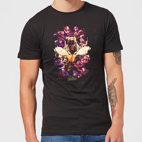 Avengers Endgame Splatter Men's T-Shirt - Black
