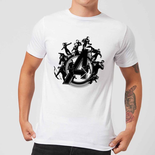 Camiseta Vengadores Endgame Círculo Héroes - Hombre - Blanco