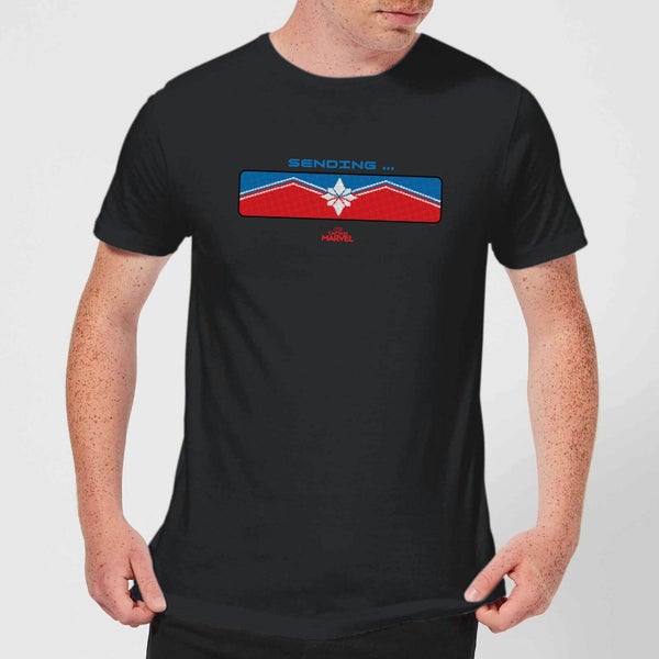 Captain Marvel Sending t-shirt - Zwart