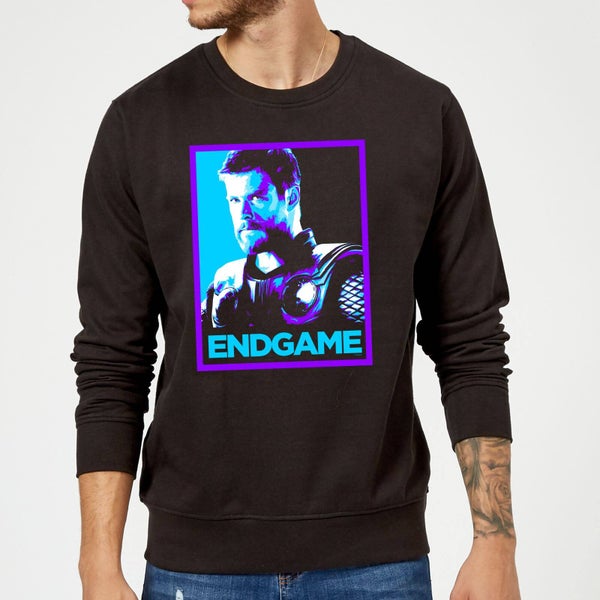 Avengers Endgame Thor Poster Sweatshirt - Black